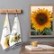 4 Pcs Sunflower Kitchen Towels Spring Summer Flower Floral Sea Beach Lemon Kitchen Hand Dish Towels Fast Drying Decor for Cooking(Yellow,Sunflower)